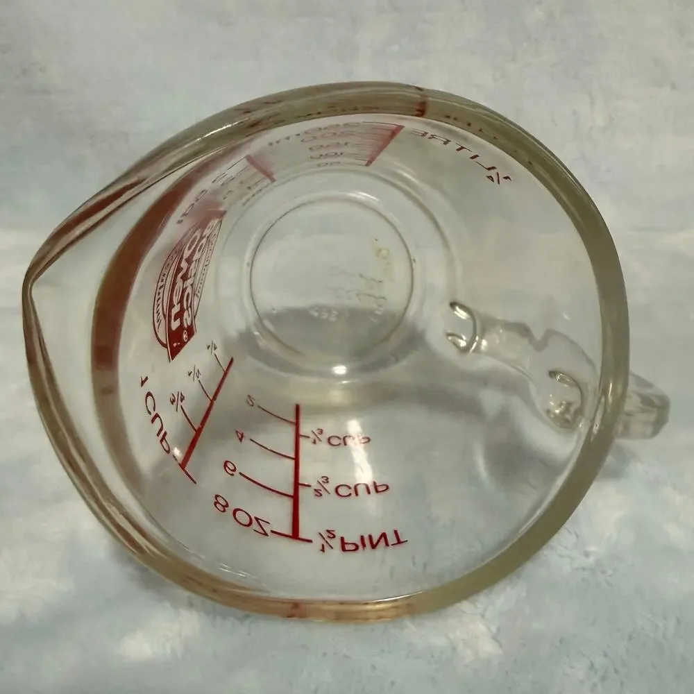 Vintage Fire-King Oven Basics 1 Cup Glass Measuring Cup Anchor Hocking
